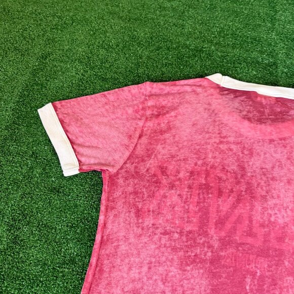 Pink Victoria's Secret Paper Thin Ringer Tee Loungewear Pajama Sleepwear Top S - Picture 13 of 14